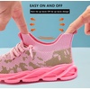 image:imageDADAWEN Boys Girls Sneakers Kids Lightweight Breathable Tennis Shoes Strap Running Athletic Shoes for ToddlerLittle KidBig KidPink189