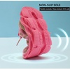 image:imageDADAWEN Boys Girls Sneakers Kids Lightweight Breathable Tennis Shoes Strap Running Athletic Shoes for ToddlerLittle KidBig KidPink189