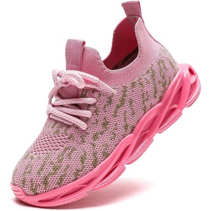 image:imageDADAWEN Boys Girls Sneakers Kids Lightweight Breathable Tennis Shoes Strap Running Athletic Shoes for ToddlerLittle KidBig KidHot Pinknew Style