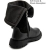 image:imageDADAWEN Girls Knee High Boots with Fashion Buckle Side Zipper Round Toe Winter Tall Riding Boots for ToddlerLittle KidBig KidBlack