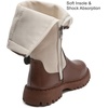 image:imageDADAWEN Girls Knee High Boots with Fashion Buckle Side Zipper Round Toe Winter Tall Riding Boots for ToddlerLittle KidBig KidBrown