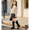 image:imageDADAWEN Girls Knee High Boots Fashion Bow Round Toe Side Zipper Winter Tall Riding Boots for ToddlerLittle KidBig KidBlack