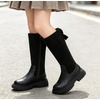 image:imageDADAWEN Girls Knee High Boots Fashion Bow Round Toe Side Zipper Winter Tall Riding Boots for ToddlerLittle KidBig KidBlack