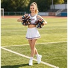 image:imageDADAWEN Girls White Cheer Shoes Youth Cheerleading Shoes Dance Athletic Training Tennis Lightweight Competition for Women Cheer SneakersC White