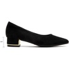 image:imageDADAWEN Womens Pumps Closed Pointed Toe Low Chunky Block Heels Comfortable Heels Dress Shoes Pumps for Women Office Work Wedding PartyBlack