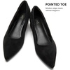 image:imageDADAWEN Womens Pumps Closed Pointed Toe Low Chunky Block Heels Comfortable Heels Dress Shoes Pumps for Women Office Work Wedding PartyBlack