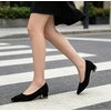 image:imageDADAWEN Womens Pumps Closed Pointed Toe Low Chunky Block Heels Comfortable Heels Dress Shoes Pumps for Women Office Work Wedding PartyBlack