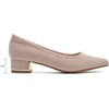 image:imageDADAWEN Womens Pumps Closed Pointed Toe Low Chunky Block Heels Comfortable Heels Dress Shoes Pumps for Women Office Work Wedding PartyNude