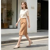image:imageDADAWEN Womens Pumps Closed Pointed Toe Low Chunky Block Heels Comfortable Heels Dress Shoes Pumps for Women Office Work Wedding PartyNude