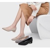 image:imageDADAWEN Womens Pumps Closed Pointed Toe Low Chunky Block Heels Comfortable Heels Dress Shoes Pumps for Women Office Work Wedding PartyNude