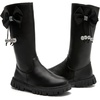 image:imageDADAWEN Girls Faux Fur Lined Knee High Boots Fashion Bow Waterproof Side Zipper Winter Tall Riding Boots for ToddlerLittle KidBig KidBlack