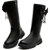 image:imageDADAWEN Girls Faux Fur Lined Knee High Boots Fashion Bow Waterproof Side Zipper Winter Tall Riding Boots for ToddlerLittle KidBig KidBlack