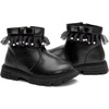 image:imageDADAWEN Girls Bow Ankle Boots Lace Beads Side Zipper Low Chunky Heel Fall Winter Dress Booties Shoes for ToddlerLittle KidsBig KidsBlack