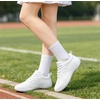 image:imageDADAWEN Adult amp Youth White Cheerleading Dance Shoes Athletic Training Lightweight Competition Tennis Sneakers Cheer ShoesWhitegirl