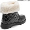 image:imageDADAWEN Girls Winter Warm Snow Boots Mid Calf Winter Riding BootsBlack
