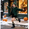 image:imageDADAWEN Girls Winter Warm Snow Boots Mid Calf Winter Riding BootsBlack