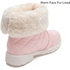 image:imageDADAWEN Girls Winter Warm Snow Boots Mid Calf Winter Riding BootsPink