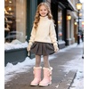 image:imageDADAWEN Girls Winter Warm Snow Boots Mid Calf Winter Riding BootsPink