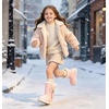 image:imageDADAWEN Girls Winter Warm Snow Boots Mid Calf Winter Riding BootsPink