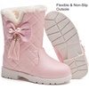image:imageDADAWEN Girls Winter Warm Snow Boots Mid Calf Winter Riding BootsPink