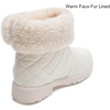 image:imageDADAWEN Girls Winter Warm Snow Boots Mid Calf Winter Riding BootsWhite