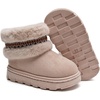 image:imageDADAWEN Boys Girls Snow Boots Suede Warm Faux Fur Lined Waterproof Anti Slip Outdoor Winter Boots for ToddlerLittleKidBig KidBeige