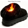 image:imageDADAWEN Boys Girls Snow Boots Suede Warm Faux Fur Lined Waterproof Anti Slip Outdoor Winter Boots for ToddlerLittleKidBig KidBlack