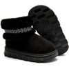 image:imageDADAWEN Boys Girls Snow Boots Suede Warm Faux Fur Lined Waterproof Anti Slip Outdoor Winter Boots for ToddlerLittleKidBig KidBlack
