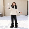 image:imageDADAWEN Boys Girls Snow Boots Suede Warm Faux Fur Lined Waterproof Anti Slip Outdoor Winter Boots for ToddlerLittleKidBig KidBlack
