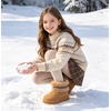 image:imageDADAWEN Boys Girls Snow Boots Suede Warm Faux Fur Lined Waterproof Anti Slip Outdoor Winter Boots for ToddlerLittleKidBig KidBrown