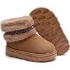 image:imageDADAWEN Boys Girls Snow Boots Suede Warm Faux Fur Lined Waterproof Anti Slip Outdoor Winter Boots for ToddlerLittleKidBig KidBrown