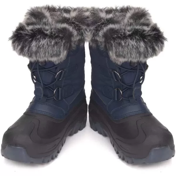 Outee Toddler Kids Waterproof Warm Snow Winter Boots with Fur Lined Faux