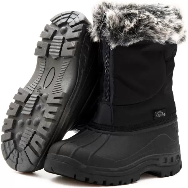 Outee Toddler Kids Winter Outdoor Waterproof FAUX FUR Snow Boots Age 2-10