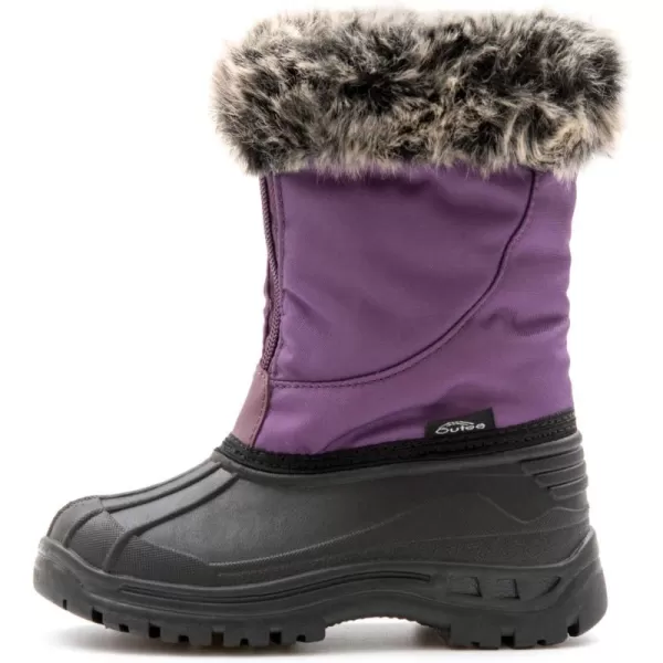 Outee Toddler Kids Winter Outdoor Waterproof FAUX FUR Snow Boots Age 2-10