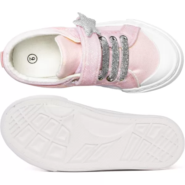 ToandonToddler Kids Sneakers Sparkle Fashion Glitter Sequins Canvas Shoes