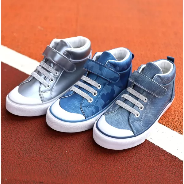 Toandon Kids Adorable Fashion High Top Casual Canvas Sneakers