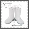 imageOutee Toddler Kids Adorable Lightwight Waterproof Rain Boots Light Up by StepsGlitter Silver