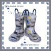 imageOutee Toddler Kids Adorable Lightwight Waterproof Rain Boots Light Up by StepsGrey Dinosaur