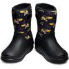 imageOutee Toddler Kids Warm Waterproof Neoprene Rain BootsBlack Crane