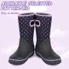 imageOutee Toddler Kids Warm Waterproof Neoprene Rain BootsDots