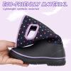imageOutee Toddler Kids Warm Waterproof Neoprene Rain BootsDots