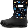 imageOutee Toddler Kids Warm Waterproof Neoprene Rain BootsCosmos Blue
