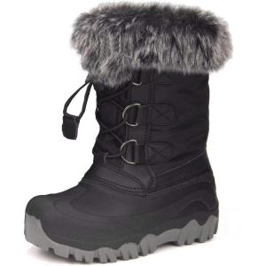 imageOutee Toddler Kids Waterproof Warm Snow Winter Boots with Fur Lined Faux