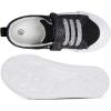 imageToandon Toddler Kids Sneakers Glitter Walking Shoes with Hoop and Loop Age 157Glitter Black With Buckle