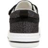 imageToandon Toddler Kids Sneakers Glitter Walking Shoes with Hoop and Loop Age 157Glitter Black With Buckle