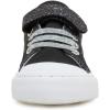 imageToandon Toddler Kids Sneakers Glitter Walking Shoes with Hoop and Loop Age 157Glitter Black With Buckle