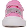 imageToandon Toddler Kids Sneakers Glitter Walking Shoes with Hoop and Loop Age 157Pink Star