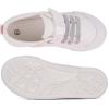 imageToandon Toddler Kids Sneakers Glitter Walking Shoes with Hoop and Loop Age 157White Pink Star