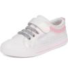 imageToandon Toddler Kids Sneakers Glitter Walking Shoes with Hoop and Loop Age 157White Pink Star