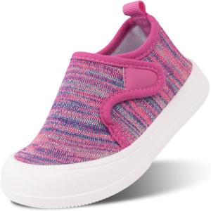 imageToandon Baby Toddler Lightweight Flexible Straps Sneakers for 17 YrsKnit Purple Pink